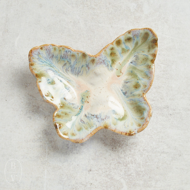 Etta B Pottery BUTTERFLY DISH Botanical