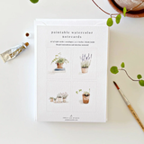Emily Lex Studio POTTED PLANTS WATERCOLOR NOTECARD SET