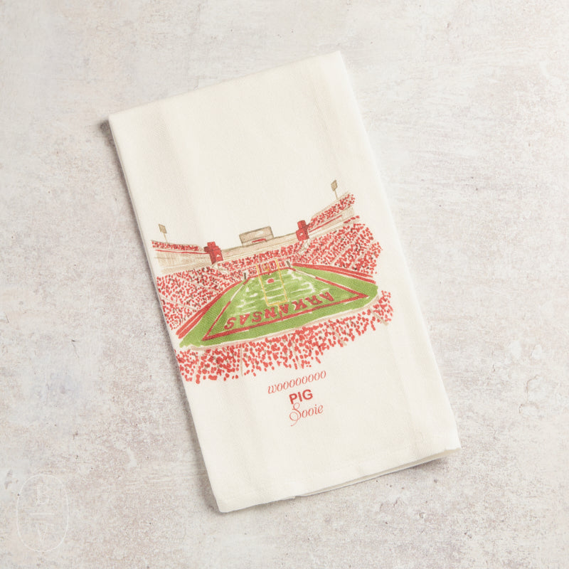 French Graffiti STADIUM DISHTOWEL Arkansas