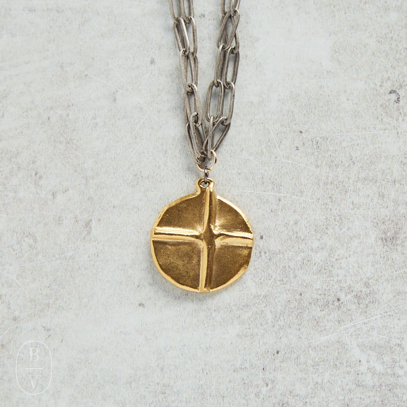 CV Designs CROSS/HEART DROP NECKLACE - CVNCH