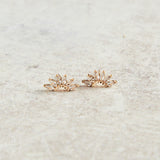 Virtue RHINESTONE HALF MOON STUD EARRINGS