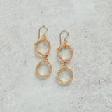 CV Designs GOLD DOUBLE PAVE DROP EARRINGS - CVDRG