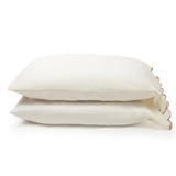 Pom Pom At Home KELLY LINEN PILLOWCASE SET Cream Terra Cotta