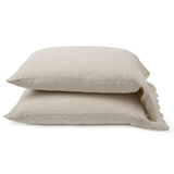 Pom Pom At Home KELLY LINEN PILLOWCASE SET Flax Flax