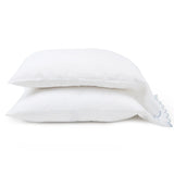 Pom Pom At Home KELLY LINEN PILLOWCASE SET White French Blue