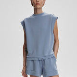 Varley OTIS SLEEVELESS SWEAT Rain Blue