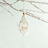 Burton and Burton GREEN SPRIG ORNAMENT Love