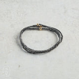eNewton Design FACETED HEMATITE BEAD BRACELET