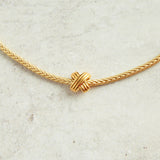 Virtue GOLD X BEAD PYTHON CHAIN NECKLACE Gold