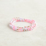 Beaded Blondes SPRINKLE BRACELET Hot Pink & Lilac