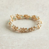 eNewton Design DIGNITY SINCERITY GOLD PATTERN STONE BRACELET