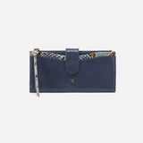 Hobo MAX CONTINENTAL WALLET Blue Stone Mixed Leathers