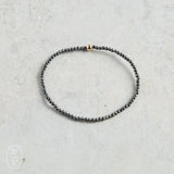 eNewton Design FACETED HEMATITE BEAD BRACELET Hematite 2mm