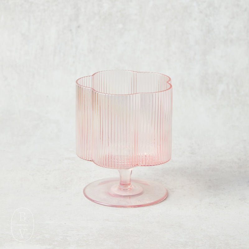 Creative Co-op FLOWER SHAPED STEMMED WINE GLASS