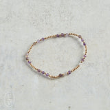 eNewton Design GEMSTONE JOY PATTERN BEAD BRACELET Amethyst 3mm
