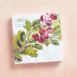 Boston International CRANBERRY WREATH LUNCH NAPKIN
