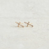 Virtue PAVE CROSS STUD EARRINGS