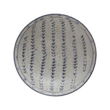 Creative Co-op DEBOSSED PATTERN STONEWARE BOWL Blue