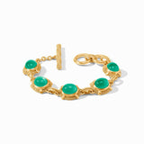 Julie Vos CABOCHON BRACELET Iridescent Emerald Green