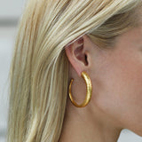 Julie Vos HAMMERED HOOP EARRINGS