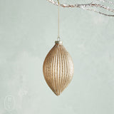 Raz Imports GLITTER RIBBED ORNAMENT