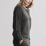 Barefoot Dreams COZYCHIC LITE TEXTURED RAGLAN SLEEVE HENLEY