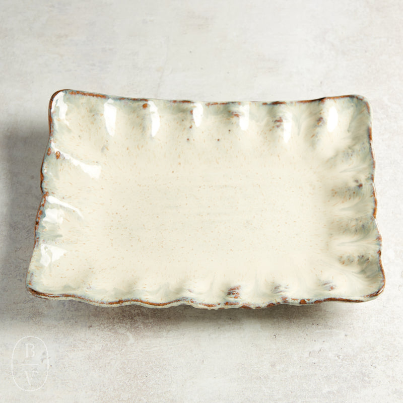 Etta B Pottery FLUTTERED RECTANGLE TRAY