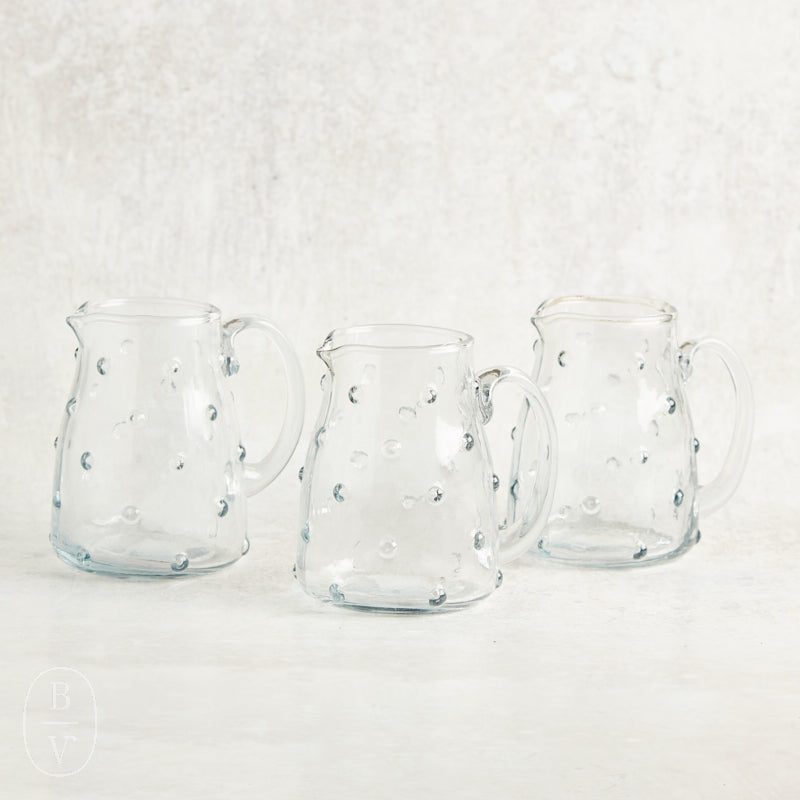 Creative Co-op RECYCLED GLASS HOBNAIL CREAMER