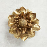 K and K Interiors RESIN WALL HANGING FLOWER Gold 9