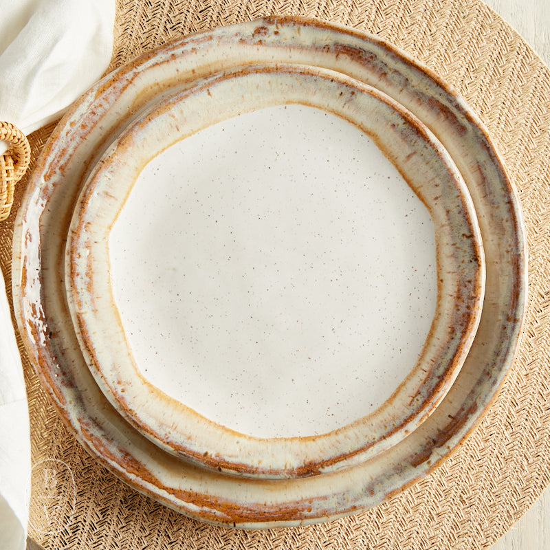 Etta B Pottery FARMHOUSE ROUND SALAD PLATE Cottonwood