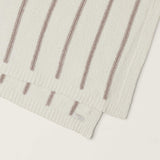 Barefoot Dreams COZYCHIC PINSTRIPE BED BLANKET Pearl Taupe