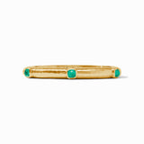 Julie Vos CATALINA HINGE BANGLE BRACELET Iridescent Emerald Green