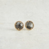 Virtue GEMSTONE STUD EARRINGS Charcoal