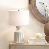 Jamie Young Company ADDISON TABLE LAMP White Drum White Cotton