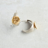 Virtue THE IVY EARRINGS Silver with Gold Flower