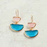 Virtue THE REGINA EARRINGS Blush Turquoise