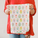 Doe A Deer FRAMED FLOWERS FULL PATTERN KITCHEN TOWEL