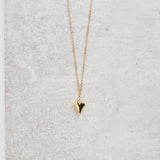 CV Designs PUFF HEART DROP DELICATE NECKLACE - CVNPH