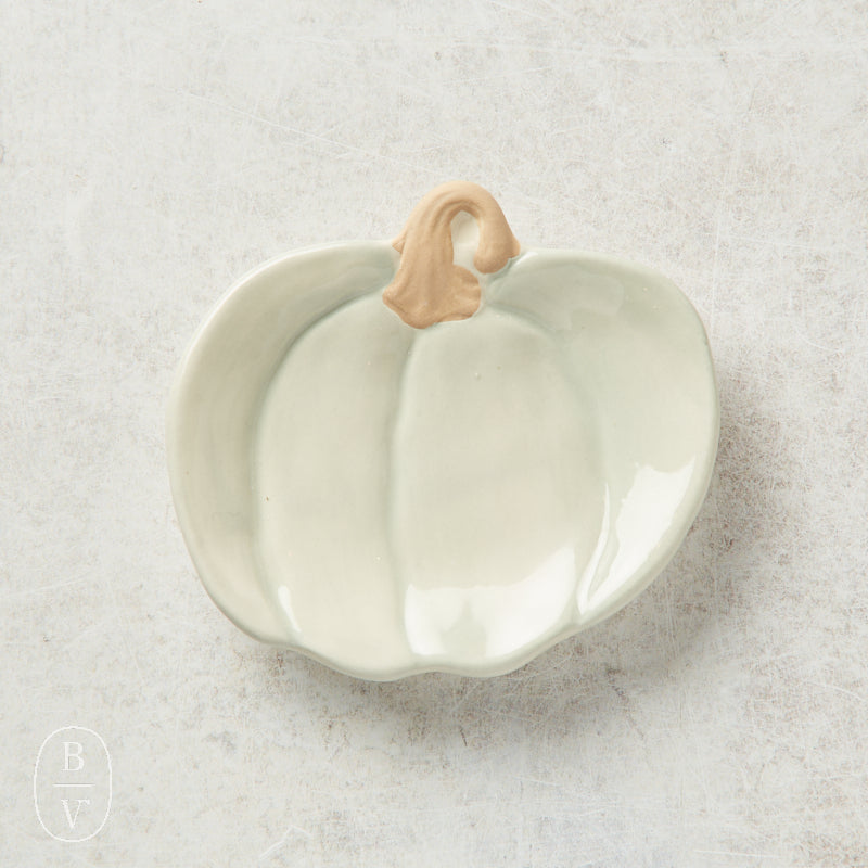 Mudpie PUMPKIN TIDBIT PLATE Soft Blue