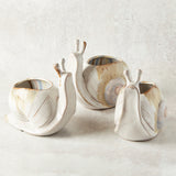 Creative Co-op STONEWARE SNAIL VASE