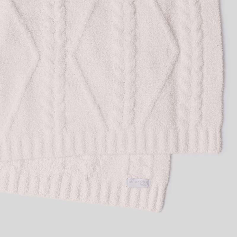 Barefoot Dreams COZYCHIC FISHERMAN CABLE THROW BLANKET