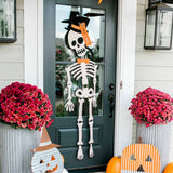 Mudpie SKELETON TOP HAT DOOR HANGER