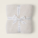 Barefoot Dreams COZY SHINE HERRINGBONE BLANKET Cream