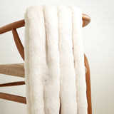 Pine Cone Hill Annie Selke FAB FAUX THROW Ivory