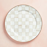 MacKenzie-Childs CHARGER PLATE Mocha Check