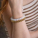 Golden Stella CHUNKY MARBLE BRACELET SET White Gold
