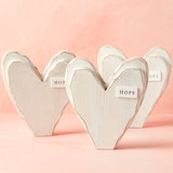 Glory Haus HOPE WHITE WOODEN HEART