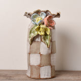 Dixie Pottery VASE NO.5 3 FLOWERS GOLD RIM JULY 2026