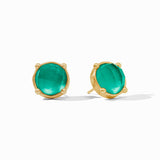 Julie Vos CYBER MONDAY HONEY STUD Iridescent Emerald Green