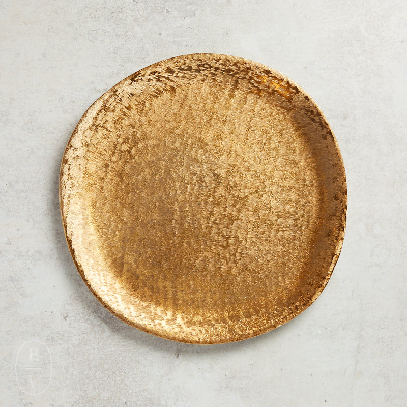 Saro Trading Co BRUSHED ALUMINUM CHARGER Gold